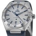 Replica Relógio Omega Constellation Co-Axial Master Chronometer cinza mostrador azul pulseira de couro 131.13.39.20.06.002