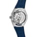 Cópia Omega Constellation Co-Axial Master Chronometer Mostrador Azul Pulseira de Couro Azul Relógio Masculino 131.33.41.21.03.001
