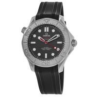 Réplica Omega Seamaster Diver 300 M Nekton Edition mostrador preto com pulseira de borracha relógio masculino 210.32.42.20.01.002