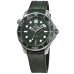Réplica Omega Seamaster Diver 300 M mostrador verde com pulseira de borracha relógio masculino 210.32.42.20.10.001