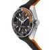 Cópia Omega Seamaster Planet Ocean 600M 43,5 mm Master Chronometer Preto e amp; Relógio masculino com pulseira de tecido com mostrador laranja 215.32.44.21.01.001