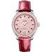 Cópia Omega Seamaster Aqua Terra 150m Master Co-Axial Rosa Dial Pulseira de Couro Relógio Feminino 220.28.34.20.60.001