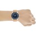 Falso Omega Seamaster Diver 300m Co-Axial Master Chronometer 41mm Mostrador Azul Pulseira de Couro Relógio Masculino 234.32.41.21.03.001