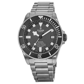 Réplica de relógio masculino de titânio com mostrador preto automático Tudor Pelagos 25600TN