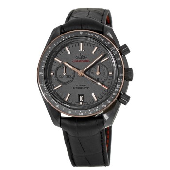Réplica Omega Speedmaster Moonwatch Cronógrafo Co-Axial &quot;Dark Side of the Moon Sedna Black&quot; Relógio Masculino 311.63.44.51.06.001