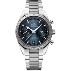 Cópia Omega Speedmaster '57 Co-Axial Master Chronometer Chronograph 40,5 mm Relógio masculino de aço com mostrador azul 332.10.41.51.03.001