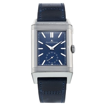 Relógio masculino Jaeger LeCoultre Reverso Tribute com mostrador azul falso 3988482