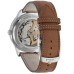 Cópia Jaeger LeCoultre Master Control Geográfica Prata Cronógrafo Mostrador Pulseira de Couro Relógio Masculino 4128420