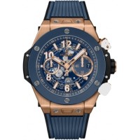 Relógio masculino Hublot Big Bang Unico esqueleto falso com pulseira de borracha em ouro rosa 421.OL.5180.RX
