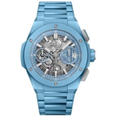 Cópia Hublot Big Bang Integral Azul Cerâmica Esqueleto Dial Relógio Masculino de Cerâmica 451.EX.5120.EX