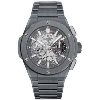 Réplica Hublot Big Bang Integral Cinza Cerâmica Esqueleto Dial Relógio Masculino de Cerâmica 451.FX.6923.FX