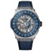 Copiar relógio masculino Hublot Big Bang Unico GMT titânio azul 471.NL.7112.RX