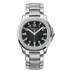 Replica Relógio Patek Philippe Aquanaut automático com mostrador preto em aço 5167/1A-001