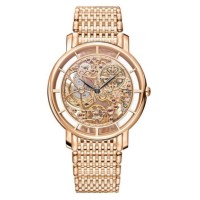Replica Relógio Patek Philippe Complicações em ouro rosa 18kt com mostrador esqueleto 5180/1R-001