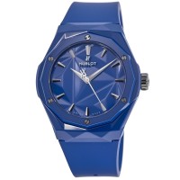 Réplica Hublot Classic Fusion Orlinski com mostrador azul e pulseira de borracha relógio masculino 550.ES.5100.RX.ORL21