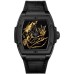 Copiar relógio masculino Hublot Spirit of Big Bang com mostrador preto e pulseira de borracha 665.CX.0660.LR