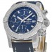 Réplica Breitling Avenger Chronograph 43 Mostrador Azul Pulseira de Couro Azul Relógio Masculino A13385101C1X1