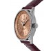 Breitling Navitimer falso automático 35 mostrador de cobre pulseira de couro borgonha relógio feminino A17395201K1P3