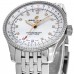 Breitling Navitimer falso automático 35 madrepérola mostrador diamante relógio feminino de aço inoxidável A17395211A1A1