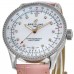 Breitling Navitimer falso automático 35 madrepérola diamante mostrador pulseira de couro relógio feminino A17395211A1P4