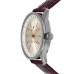 Breitling Navitimer falso automático 35 mostrador prateado pulseira de couro borgonha relógio feminino A17395F41G1P1