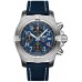 Réplica Breitling Avenger Chronograph GMT 45 Relógio masculino com pulseira de couro com mostrador azul A24315101C1X1