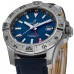 Réplica Breitling Avenger Automático GMT 44 Relógio Masculino com Pulseira de Couro com Mostrador Azul A32320101C1X1