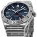 Réplica Breitling Chronomat Automático GMT 40 Relógio Masculino de Aço com Mostrador Azul A32398101C1A1