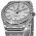 Réplica Breitling Chronomat Quartz 32 Mostrador Branco Diamante Relógio Feminino A77310591A1A1