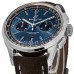 Cópia Breitling Premier B01 Cronógrafo 42 Mostrador Azul Pulseira de Couro Marrom Relógio Masculino AB0118221C1X1