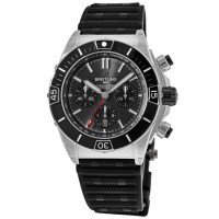 Réplica Breitling Super Chronomat B01 44 Relógio Masculino com Pulseira de Borracha com Mostrador Preto AB0136251B2S1