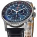 Replica Relógio Breitling Navitimer B01 cronógrafo 41 com pulseira de couro com mostrador azul AB0139241C1P1