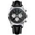 Cópia Breitling Transocean Cronógrafo Automático Mostrador Preto Pulseira de Couro Relógio Masculino AB015212/BF26-435X