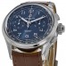 Cópia Breitling Premier B15 Duograph 42 Relógio masculino com pulseira de couro com mostrador azul AB1510171C1P1
