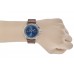 Cópia Breitling Premier B15 Duograph 42 Relógio masculino com pulseira de couro com mostrador azul AB1510171C1P1