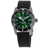 Réplica Breitling Superocean Heritage 42 relógio masculino com pulseira de borracha com mostrador verde AB2010121L1S1