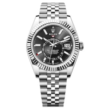 Cópia Rolex Sky-Dweller Rolesor Branco Mostrador Preto Jubileu Relógio Masculino M336934-0008