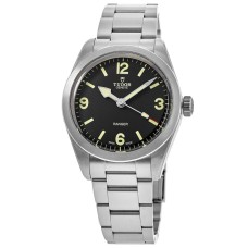 Cópia Tudor Ranger relógio masculino automático com mostrador preto em aço M79950-0001