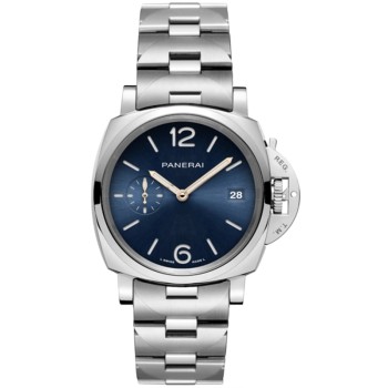 Cópia Panerai Piccolo Due Blue Dial Steel Relógio masculino PAM01123
