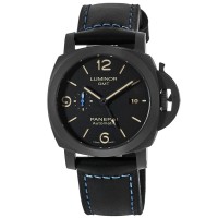 Falso Panerai Luminor GMT Caixa de cerâmica automática Relógio masculino com pulseira de couro PAM01441