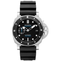 Replica Relógio Panerai submersível com mostrador preto e pulseira de borracha PAM02683