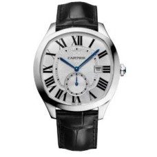Réplica Cartier Drive De Cartier prateado Flinigue Dial relógio masculino WSNM0015