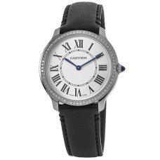 Cópia Cartier Ronde Must De Cartier Relógio feminino com moldura de diamante personalizado WSRN0031-CD