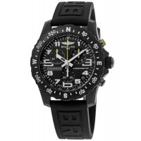 Copiar relógio masculino Breitling Endurance Pro com mostrador preto e pulseira de borracha X82310E51B1S1