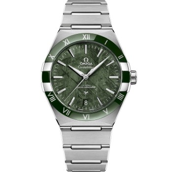 Omega Constellation Master Chronometer 41 131.30.41.21.99.002 Aço Inoxidável Cerâmica Meteorito Verde