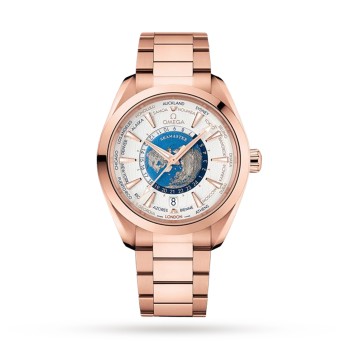 Relógio Omega Seamaster Aqua Terra 150M Co-Axial Master Chronometer GMT Worldtimer 43mm O22050432202001