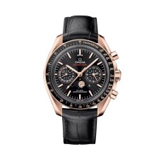 Relógio masculino Omega Speedmaster Moonphase 44mm preto O30463445201001 Relógio masculino Omega Speedmaster Moonphase 44mm preto O30463445201001