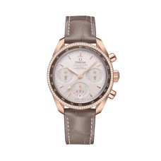 Relógio feminino Omega Speedmaster 38mm, cor bege O32468385002003 Relógio feminino Omega Speedmaster 38mm, cor bege O32468385002003