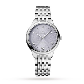 Relógio feminino Omega De Ville Prestige Co-Axial Master Chronometer 34mm na cor azul O43410342003001