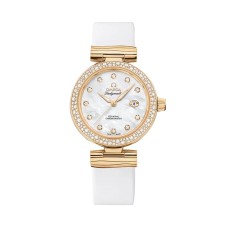 Relógio feminino Omega De Ville Ladymatic 34mm em madrepérola O42567342055007